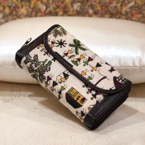 Long Wallet Purse Coin Button Clutch Bag