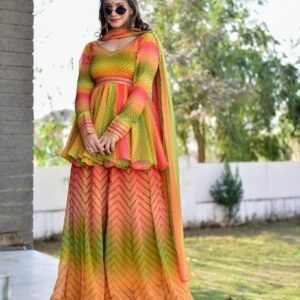 beautiful lehenga with short kurti | Indian designer