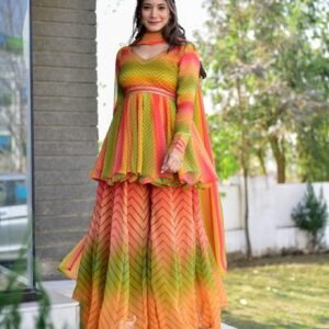 beautiful lehenga with short kurti | Indian designer