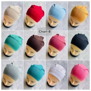 Women Hijab Bonnet Tie Back Cap.